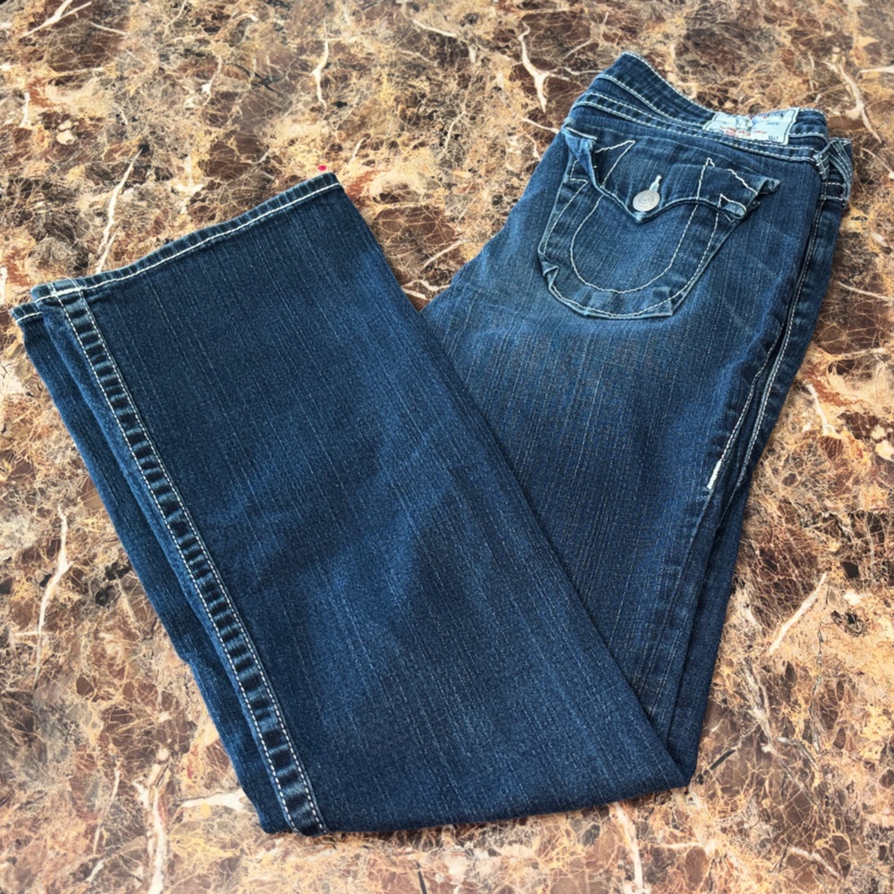 True Religion Dark Blue Flare Jeans